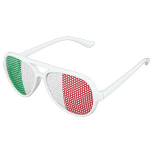 Flag of Italy, Fun Italian Flag Aviator Sunglasses