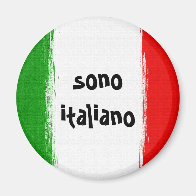 Flag of Italy. i love italy. Magnet (Front)