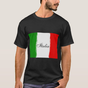 Flag of Italy. i love Italy. text. T-Shirt