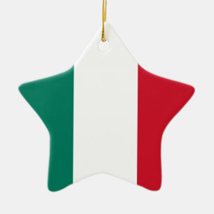 Flag of Italy Italia Italian Il Tricolore Ceramic Tree Decoration