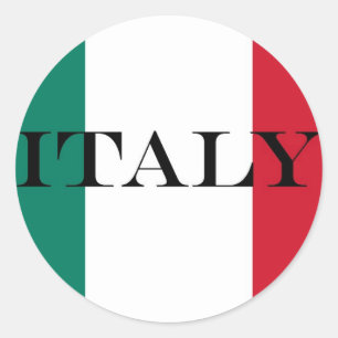 Flag of Italy Italia Italian Il Tricolore Classic Round Sticker