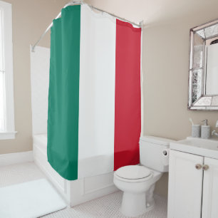 Flag of Italy Italia Italian Il Tricolore Shower Curtain
