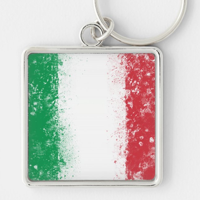 Flag of Italy Key Ring (Front)