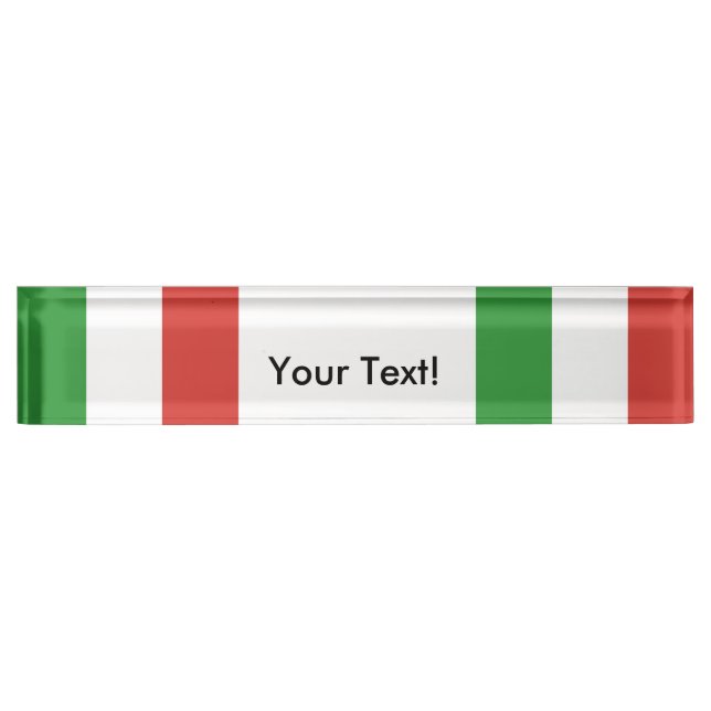 Flag of Italy Nameplate (Front)
