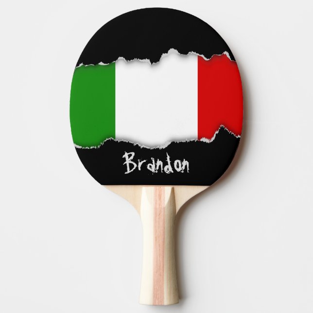 Flag of Italy Ping Pong Paddle (Front)