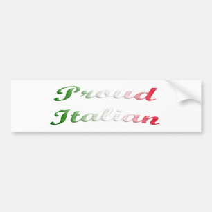 Flag of Italy. Proud Italian. Bumper Sticker