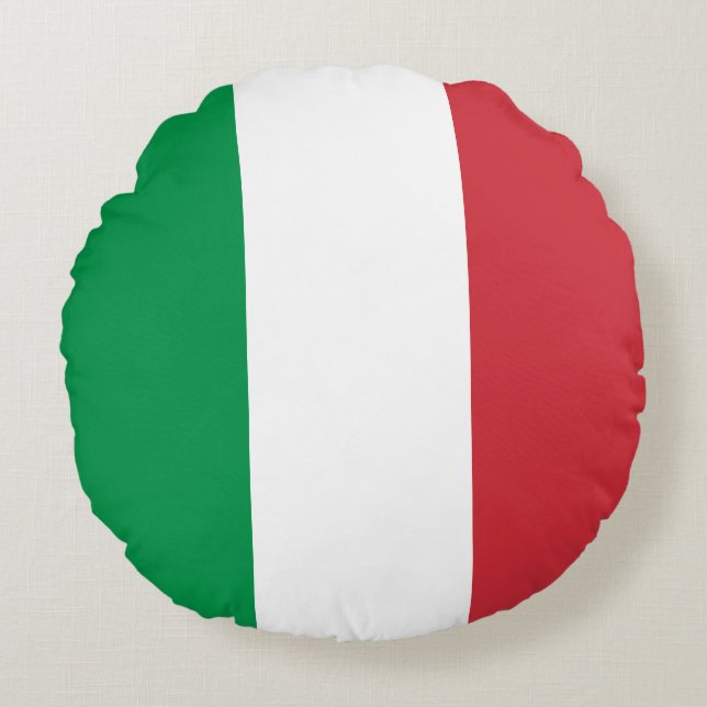 Flag of Italy Round Cushion (Front)
