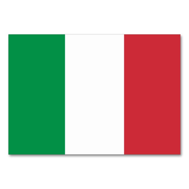 Flag of Italy Table Number (Front)