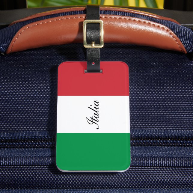 Flag of Italy Traveller Luggage Tag (Front Insitu 2)