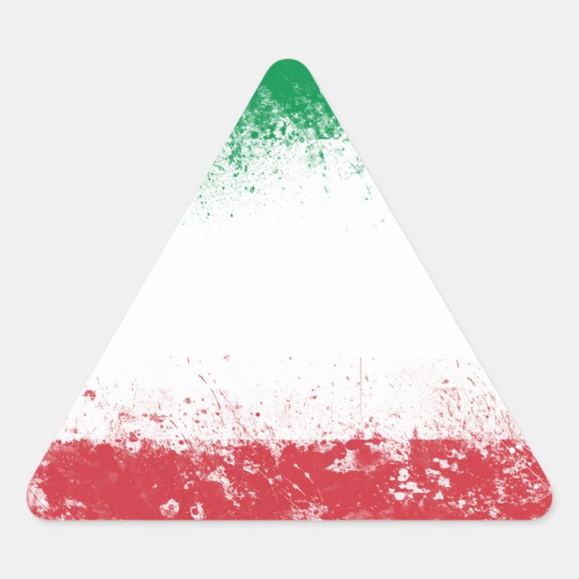 Flag of Italy Triangle Sticker (Front)