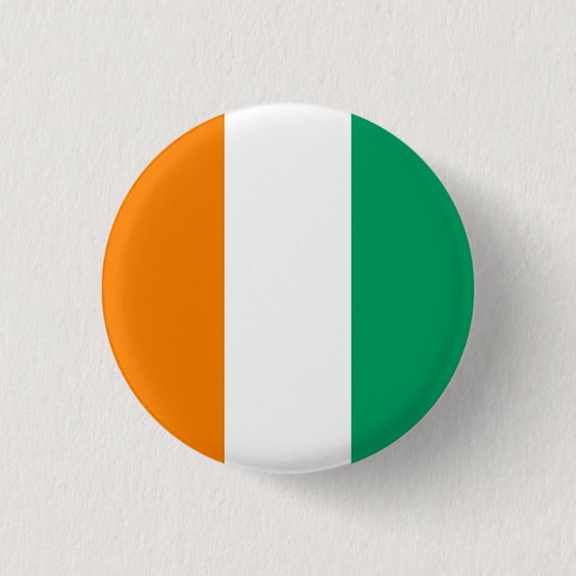 Flag of Ivory Coast 3 Cm Round Badge (Front)