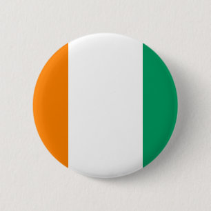 Flag of Ivory Coast - Drapeau de la Côte d'Ivoire 6 Cm Round Badge