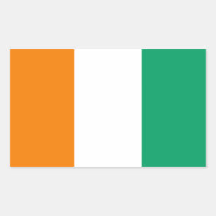 Flag of Ivory Coast - Drapeau de la Côte d'Ivoire Rectangular Sticker