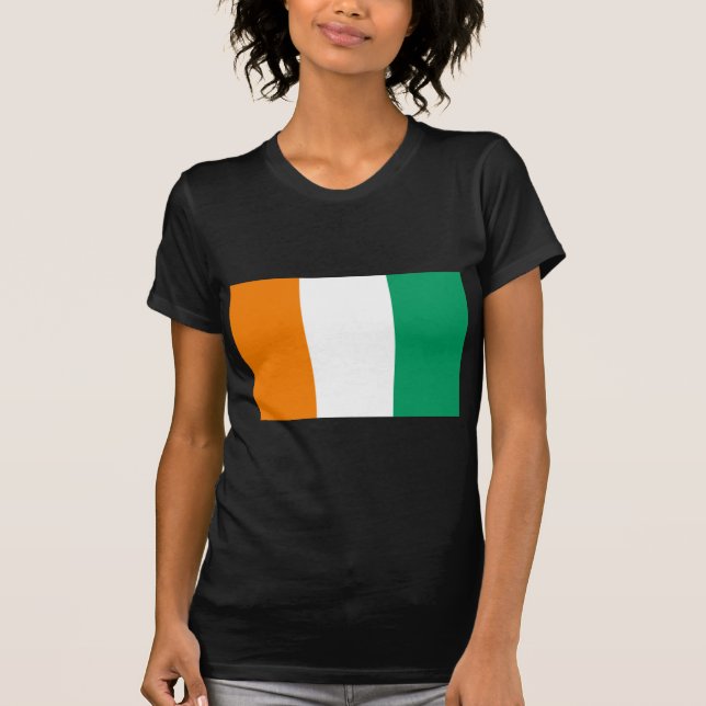 Flag of Ivory Coast - Drapeau de la Côte d'Ivoire T-Shirt (Front)