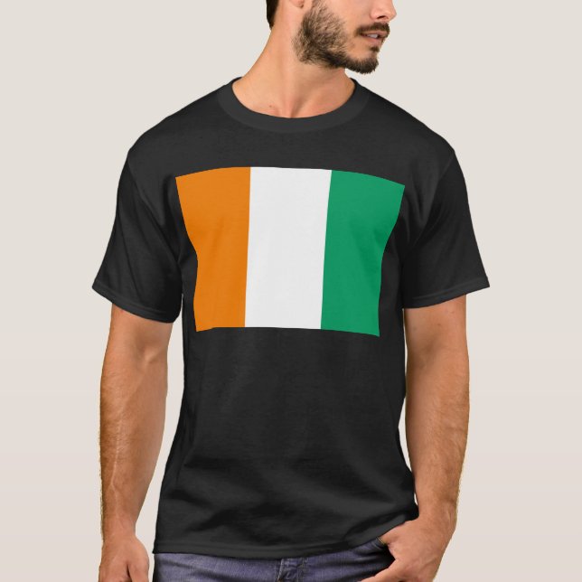 Flag of Ivory Coast - Drapeau de la Côte d'Ivoire T-Shirt (Front)