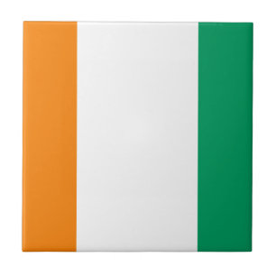 Flag of Ivory Coast - Drapeau de la Côte d'Ivoire Tile