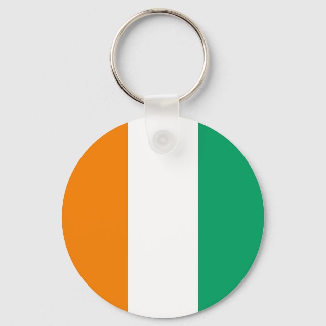 Flag of Ivory Coast Key Ring (Front)
