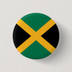 Flag of Jamaica 3 Cm Round Badge