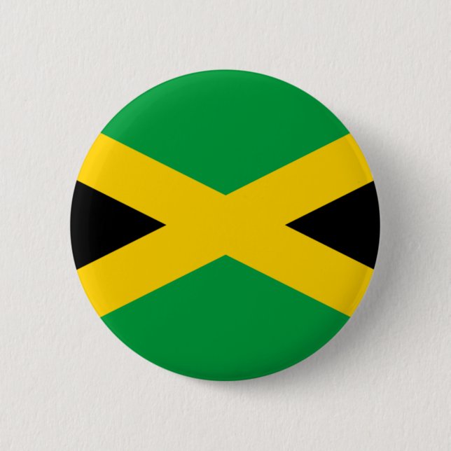 Flag of Jamaica 6 Cm Round Badge (Front)