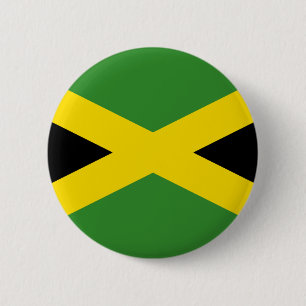 Flag of Jamaica 6 Cm Round Badge