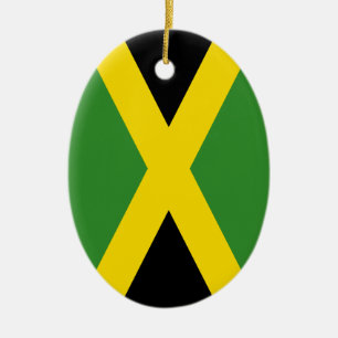 Flag of Jamaica Ceramic Tree Decoration