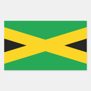Flag of Jamaica - Jamaican Flag Rectangular Sticker