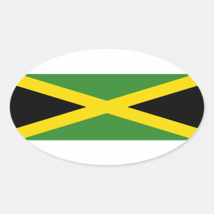 Flag of Jamaica Oval Sticker