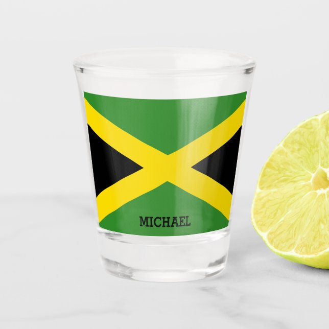 Flag of Jamaica Shot Glass (Front)