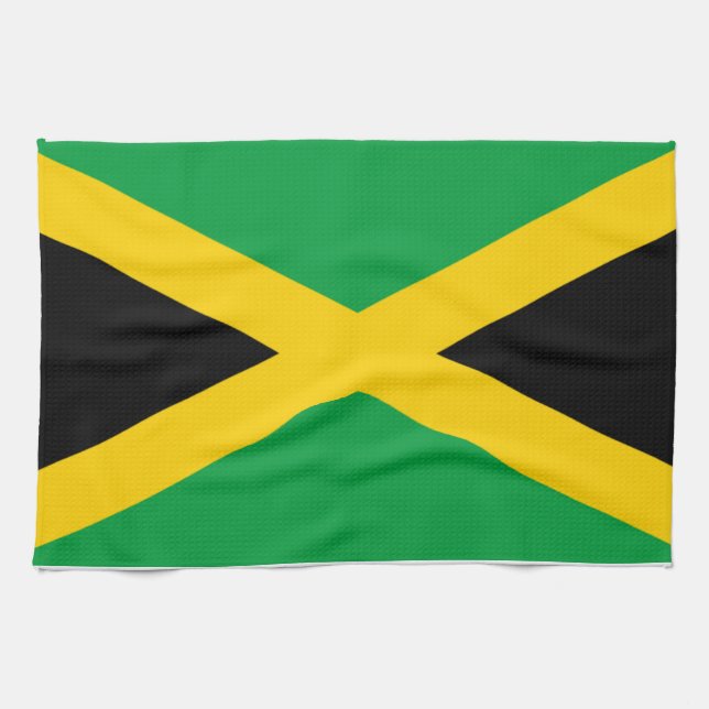 Flag of Jamaica Tea Towel (Horizontal)
