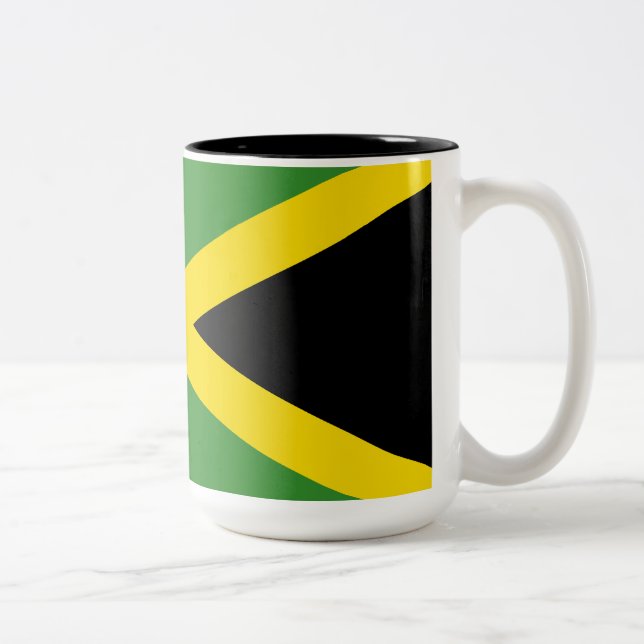 Flag of Jamaica Two-Tone Coffee Mug (Right)