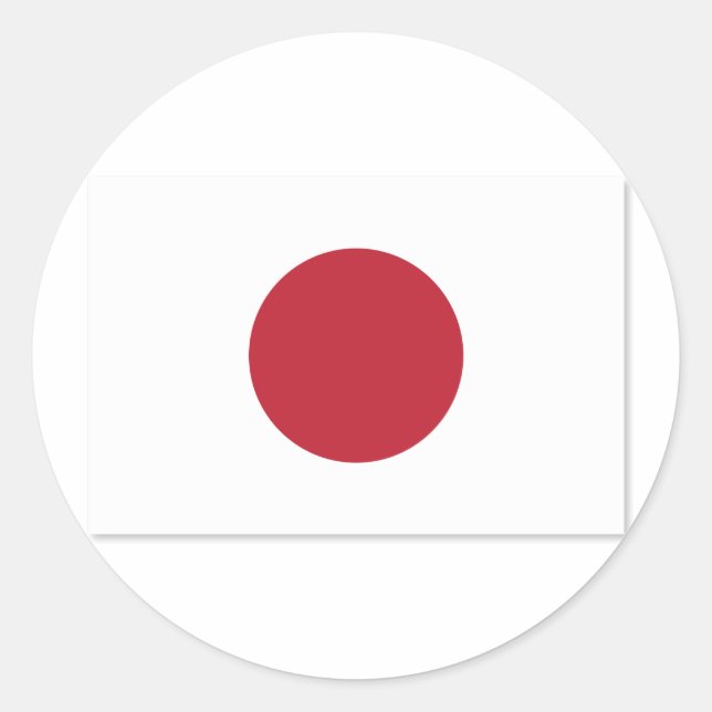 Flag_of_Japan Classic Round Sticker (Front)