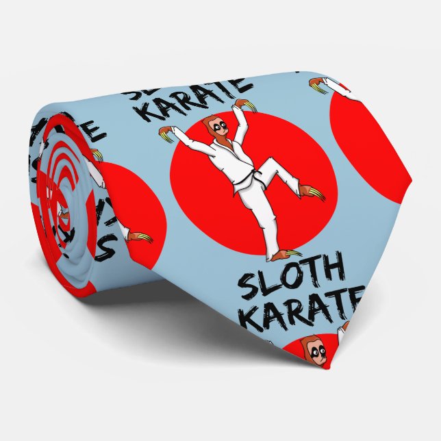 Flag of Japan Soth Doing Karate Tie (Rolled)