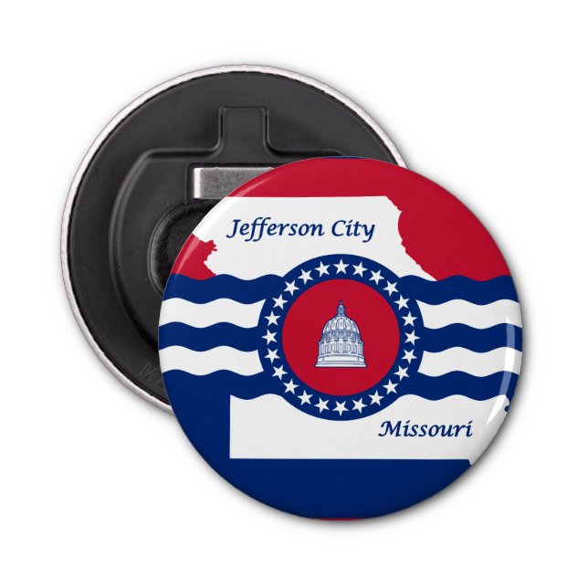 Flag of Jefferson city, Missouri Bottle Opener (Front)