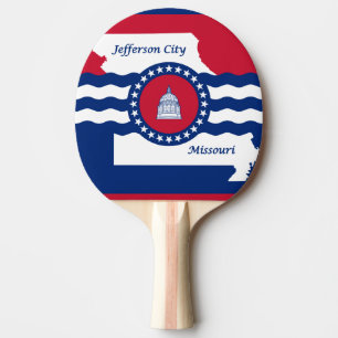 Flag of Jefferson city, Missouri Ping Pong Paddle
