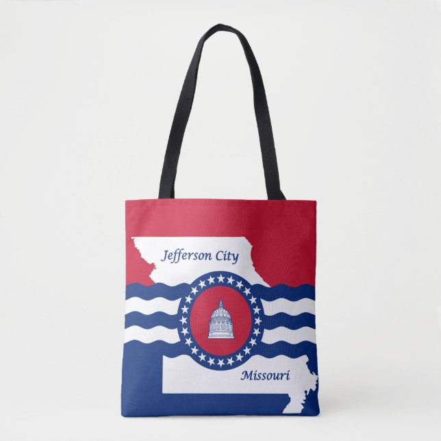 Flag of Jefferson city, Missouri Tote Bag (Front)