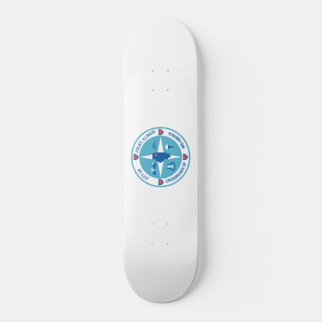 Flag of Joliet (Illinois) Skateboard (Front)