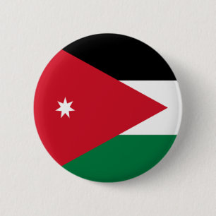 Flag of Jordan 6 Cm Round Badge