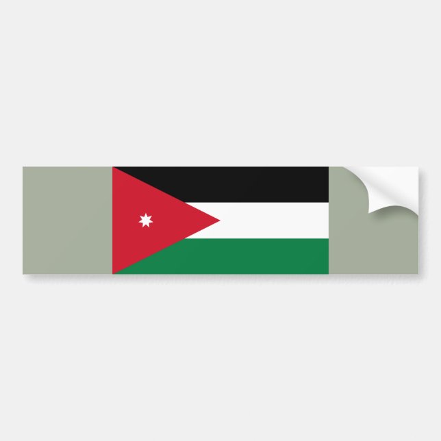 Flag of Jordan Bumper Sticker (Front)