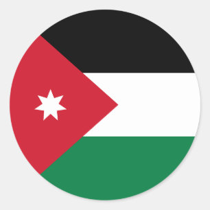 Flag of Jordan Classic Round Sticker