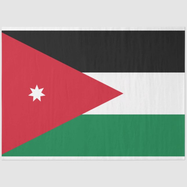 Flag of Jordan Tissue Paper (Front)