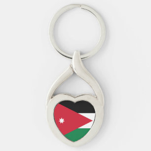Flag of Jordania Key Ring