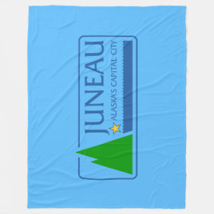 Flag of Juneau, Alaska Fleece Blanket