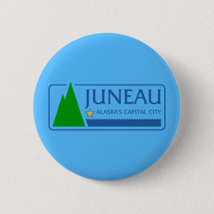 Flag of Juneau, Alaska Pinback Button