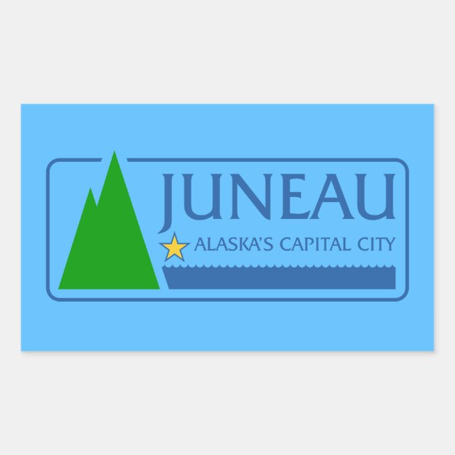Flag of Juneau, Alaska Rectangular Sticker (Front)