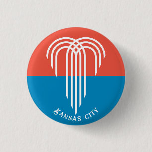 Flag of Kansas City (2023), Missouri 3 Cm Round Badge