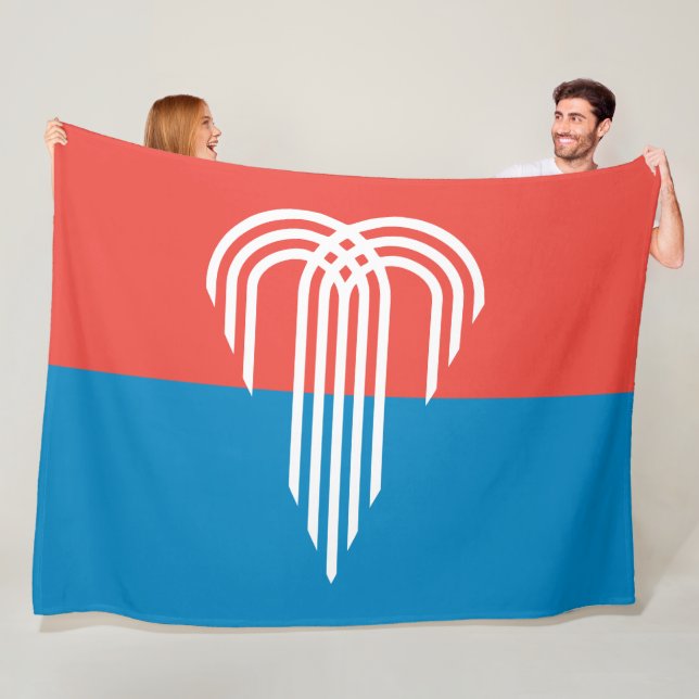 Flag of Kansas City (Missouri) Fleece Blanket (In Situ)
