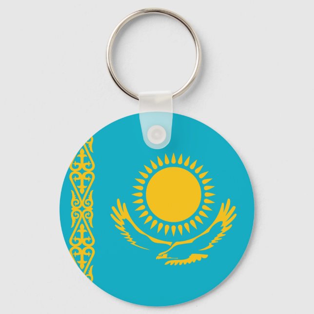 Flag of Kazakhstan Key Ring (Front)
