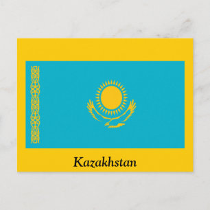 Flag of Kazakhstan Postcard