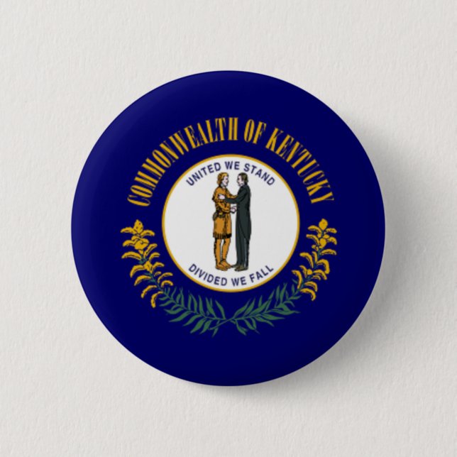 Flag of Kentucky 6 Cm Round Badge (Front)