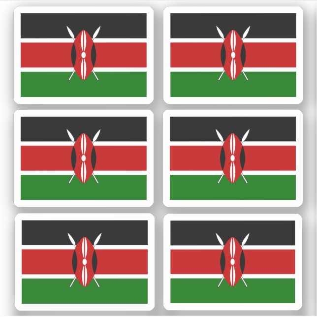 Flag of Kenya - a collection Sticker (Front)